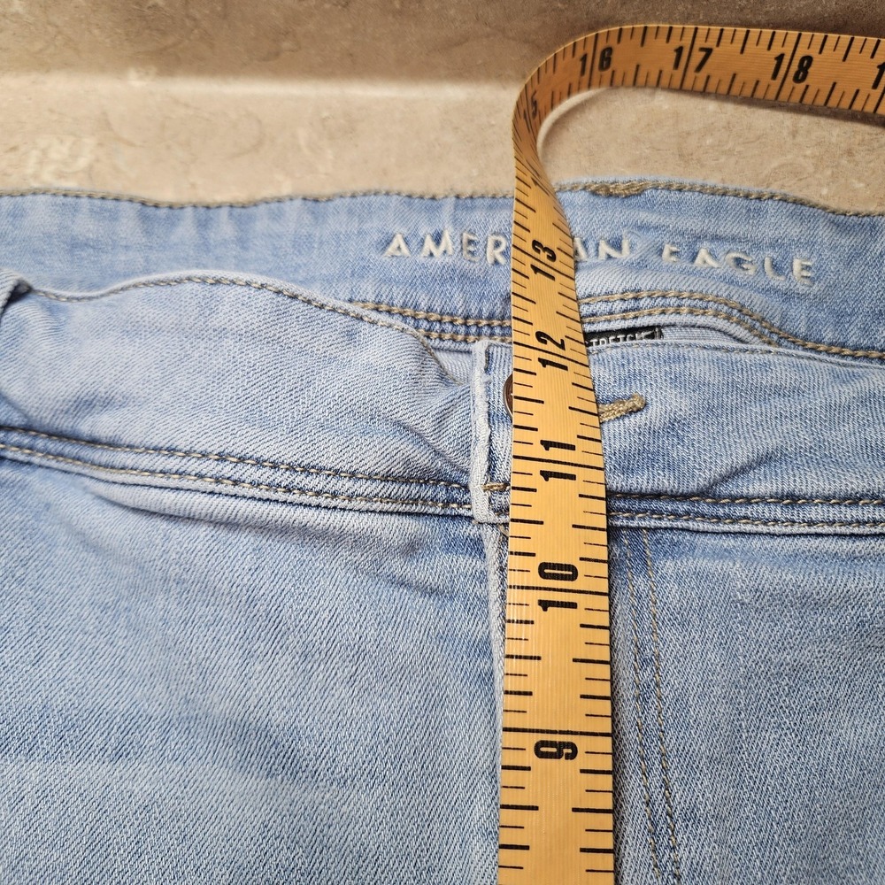 American Eagle Kick Boot Jeans Womens 24 Long Light Wash Bootcut Stretch Denim - Picture 8 of 12